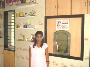 Student opened her own Beauty Parlour
